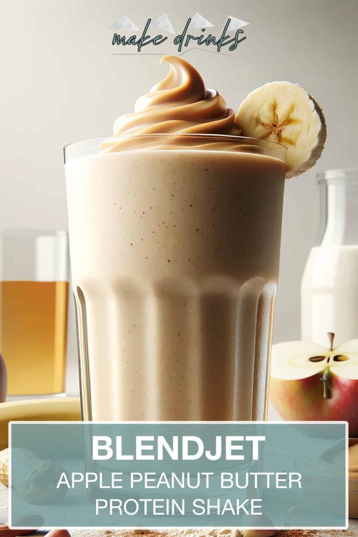 blendjet apple peanut butter protein shake recipe pin